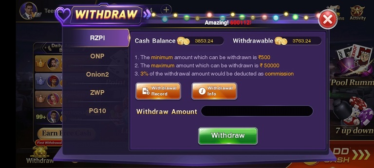How to Withdraw Money in Win 789 App