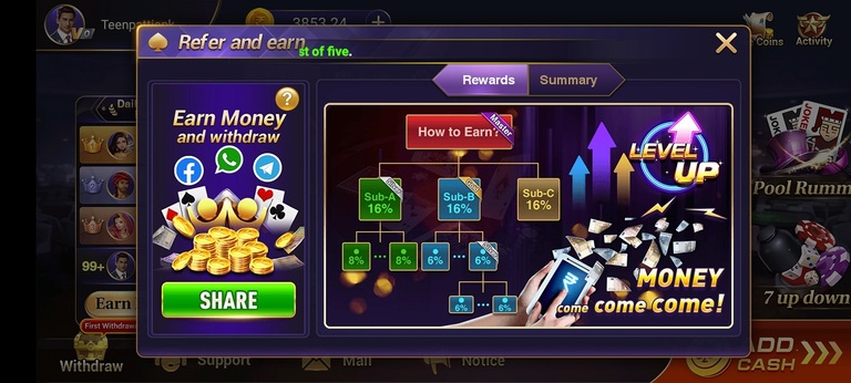 How to Refer & Earn in Win 789 App