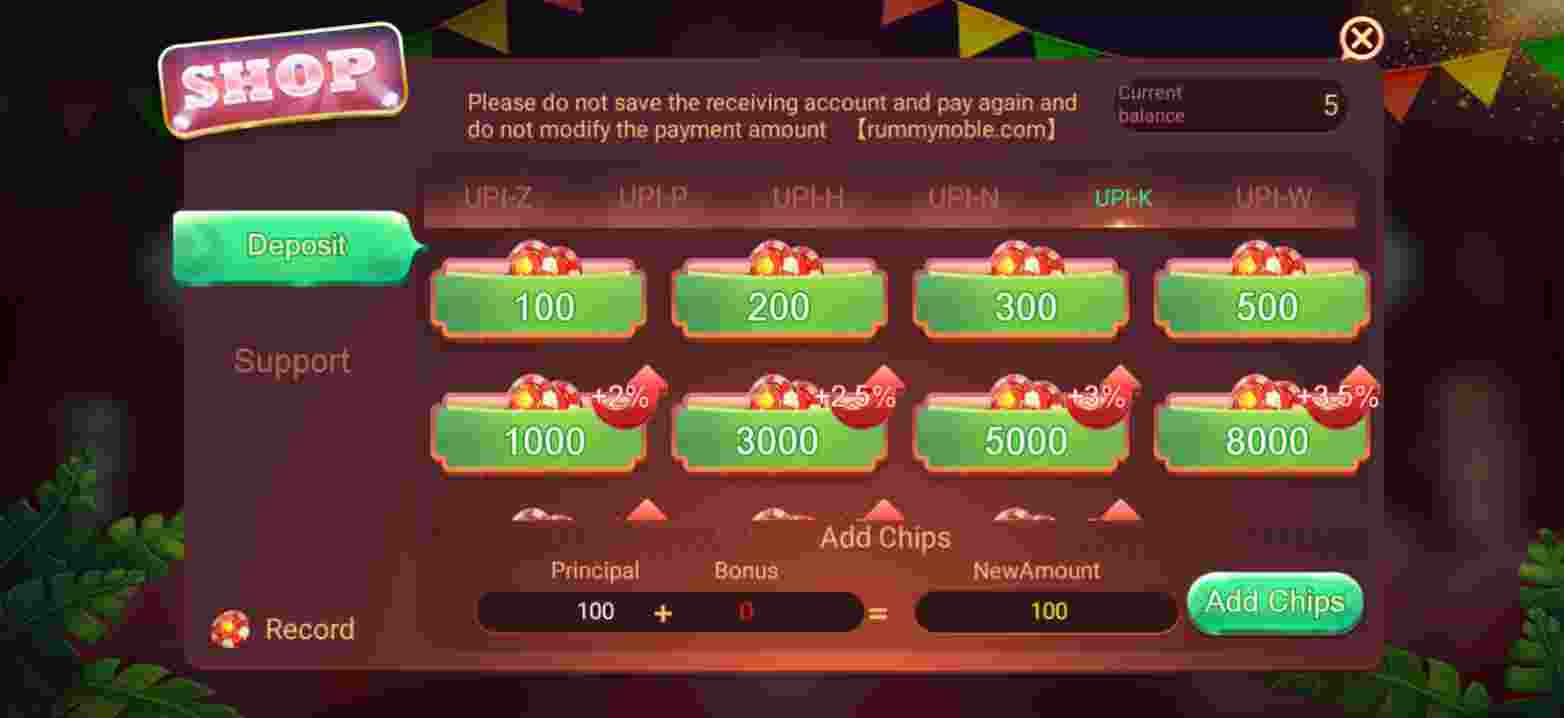 How to add money to Rummy Noble game? Follow Below Steps